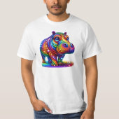 Hippo-Liebe in Regenbogenfarben: für stolze Eltern T-Shirt (Vorderseite)