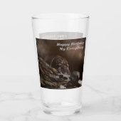 Hippo Liebe Notes, Birthday Drink Glass Glas (Rückseite)