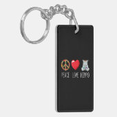 Hippo Liebe Peace Favorite Zoo Wildtier Schlüsselanhänger (Vorderseite links)