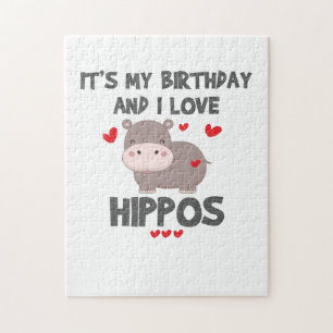 Hippo Lover Es ist mein Geburtstag und ich Liebe H Puzzle