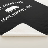 Hippo Lover Geschenk| I Just Freaking Liebe Hippo  Sherpadecke (3/4)