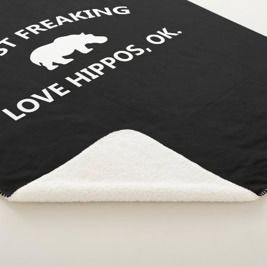 Hippo Lover Geschenk| I Just Freaking Liebe Hippo  Sherpadecke (3/4)