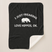Hippo Lover Geschenk| I Just Freaking Liebe Hippo  Sherpadecke (Vorderseite)