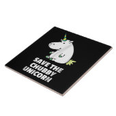 Hippo Lover Gift| Chubby Unicorn Hippo| Niedliches Fliese (Seite)