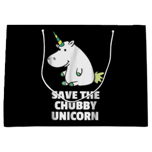 Hippo Lover Gift  Chubby Unicorn Hippo  Niedliches Große Geschenktüte