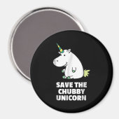 Hippo Lover Gift| Chubby Unicorn Hippo| Niedliches Magnet (Vorderseite/Rückseite)