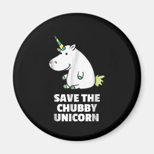 Hippo Lover Gift Chubby Unicorn Hippo Niedliches Magnet