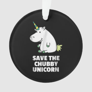 Hippo Lover Gift  Chubby Unicorn Hippo  Niedliches Ornament