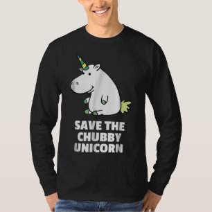 Hippo Lover Gift Chubby Unicorn Hippo Niedliches T-Shirt