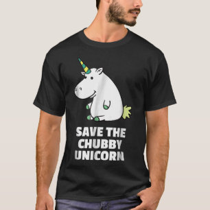 Hippo Lover Gift Chubby Unicorn Hippo Niedliches T-Shirt