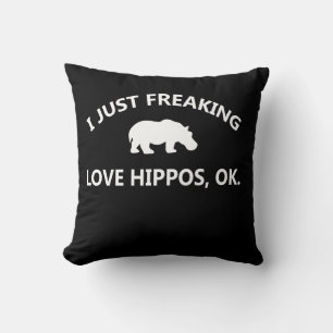 Hippo Lover Gift I just Freaking Liebe Hippo Ok Kissen