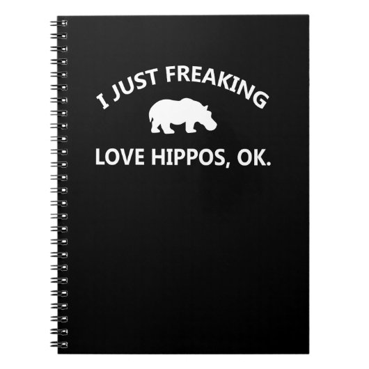 Hippo Lover Gift| I just Freaking Liebe Hippo Ok Notizblock (Vorderseite)