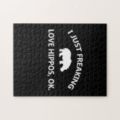 Hippo Lover Gift| I just Freaking Liebe Hippo Ok Puzzle (Horizontal)