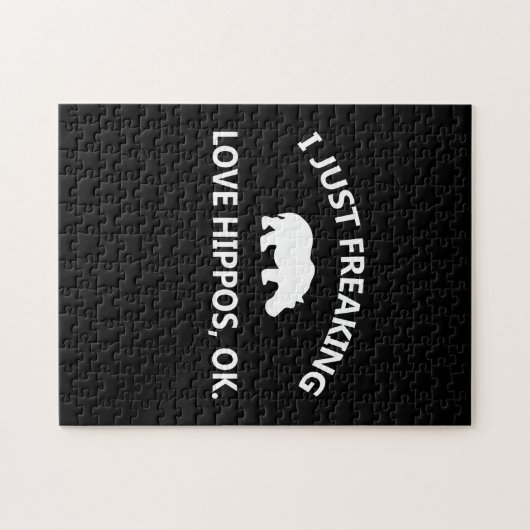 Hippo Lover Gift| I just Freaking Liebe Hippo Ok Puzzle (Horizontal)