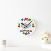 Hippo Lover Runde Wanduhr (Zuhause)