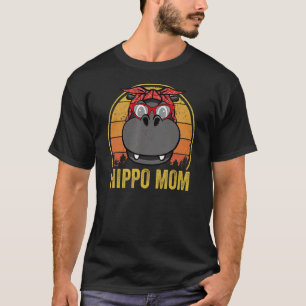 Hippo-Mama gestörte Retro-Vintage Sonnenbrille Hip T-Shirt