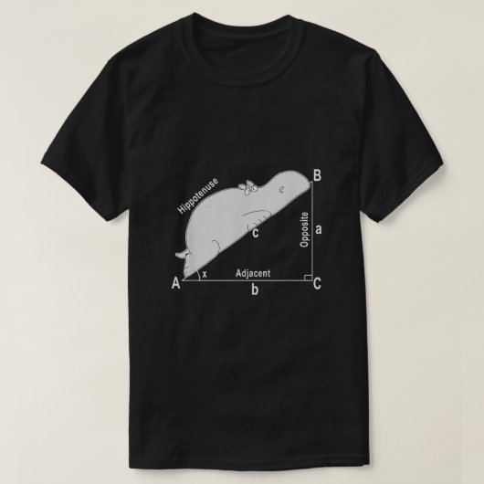 Hippo Math Analytical Funny Sarcasm Spaß Lehrer T-Shirt (Design vorne)