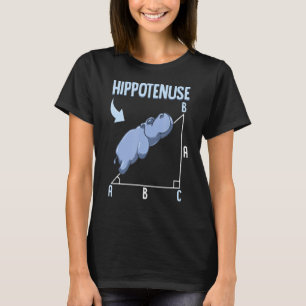 Hippo Meme Pythagorean Theorem Hypotenuse Pub T-Shirt
