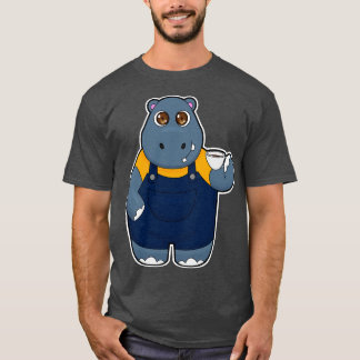 Hippo mit Cup of Coffee 2 T-Shirt