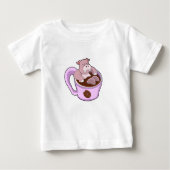 Hippo mit Kaffee-Cup Baby T-shirt (Vorderseite)
