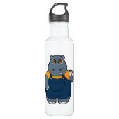Hippo mit Kaffee-Cup Edelstahlflasche (Vorderseite)