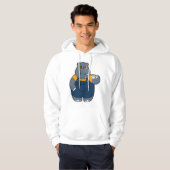 Hippo mit Kaffee-Cup Hoodie (Vorne ganz)