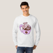 Hippo mit Kaffee-Cup T-Shirt (Vorne ganz)