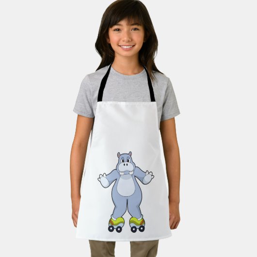 Hippo mit Roller-Skaten Schürze (Insitu)