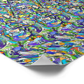 Hippo mit Schirm - Versteckter 3D-Druck Poster (Ecke)