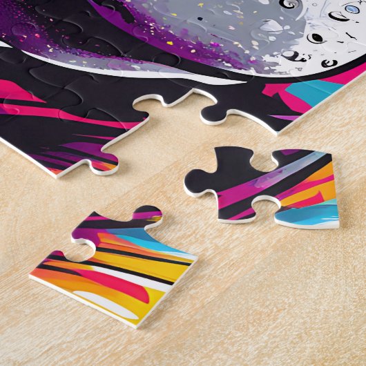 Hippo mit Sonnenbrille Pop Art Puzzle (Seite)