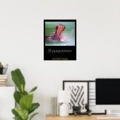 Hippo Mouth Open Poster (Heimbüro)