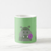 Hippo Mununing eine Blume Spaß Kaffeetasse (Mittel)