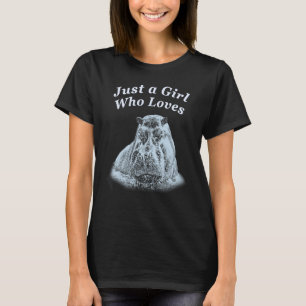 Hippo Nahe Bild mit Text Nur ein Mädchen T-Shirt