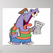 Hippo Newspaper Boy Poster (Vorne)