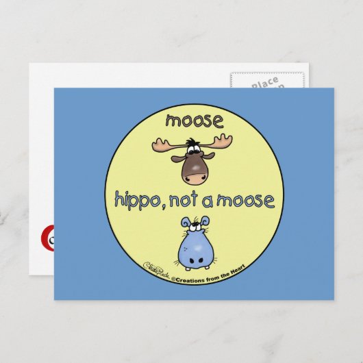 Hippo-nicht-ein-Elch! Postkarte (Vorne/Hinten)