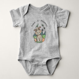 Hippo-Niedliche Tiere Ein Baby Bodysuit Baby Strampler