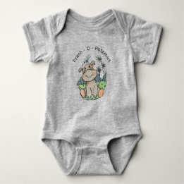 Hippo-Niedliche Tiere Ein Baby Bodysuit Strampler