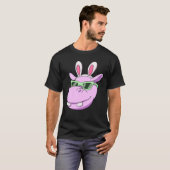 Hippo Oster Bunny Rabbit Oars Sonnenbrille T-Shirt (Vorne ganz)