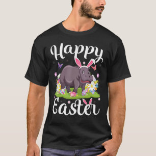 Hippo Ostereier Jagd Flora Hippopotamus Este T-Shirt