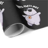 Hippo-Party-mus Funny Animal Hippo Pun Dark BG Geschenkpapier (Rolleneckpunkt)