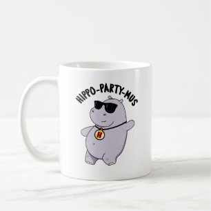 Hippo-Party-mus Funny Animal Hippo Pun Kaffeetasse
