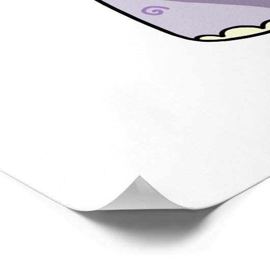 Hippo-Party-mus Funny Animal Hippo Pun Poster (Ecke)