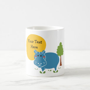 Hippo Personalisieren mit Text Kaffeetasse