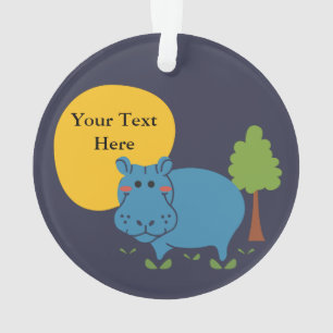 Hippo Personalisieren mit Text Ornament