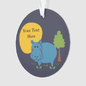 Hippo Personalisieren mit Text Ornament (Vorderseite)