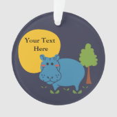 Hippo Personalisieren mit Text Ornament (Vorderseite)