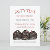 Hippo Personalisierte Party Einladung (Stehend Vorderseite)