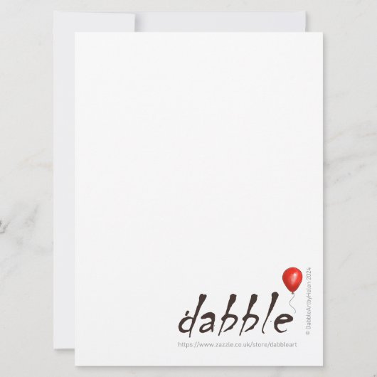 Hippo Personalisierte Party Einladung (Rückseite)