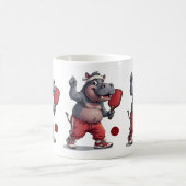 Hippo Pickleball, Funny Hippopotamus Kaffeetasse (Mittel)