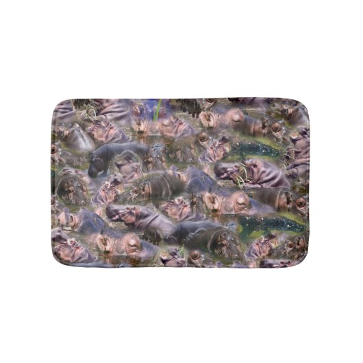 Hippo Pictures Collarge Small Memory Foam Bath Mat Badematte (Vorderseite)